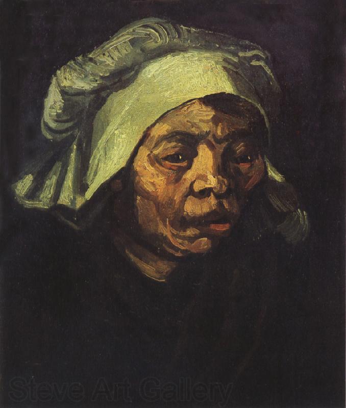 Vincent Van Gogh Head of a Peasant Woman with White Cap (nn04)